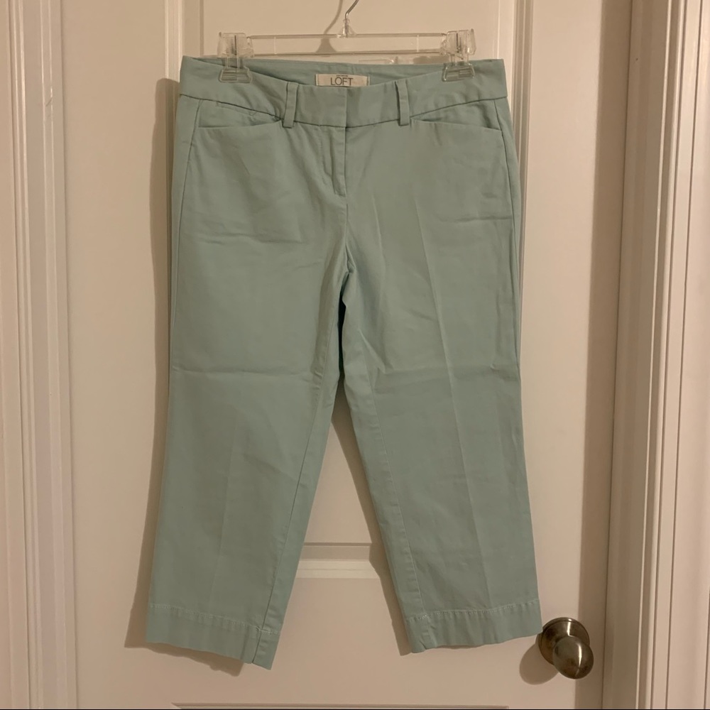 LOFT Marisa Mint Green Pants, 2P
